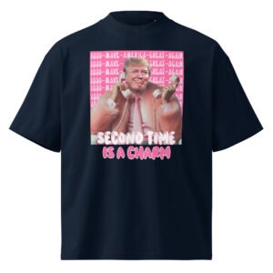 Second Time is a Charm || Unisex organic oversized high neck t-shirt