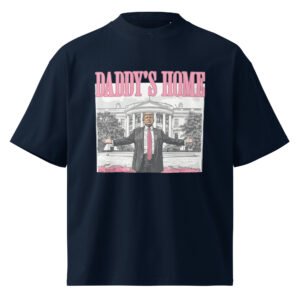 Daddy's Home || Unisex organic oversized high neck t-shirt